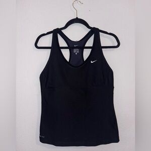 Nike Dri-FIT Athletic Tank Top Built-In Bra Black Women’s XL